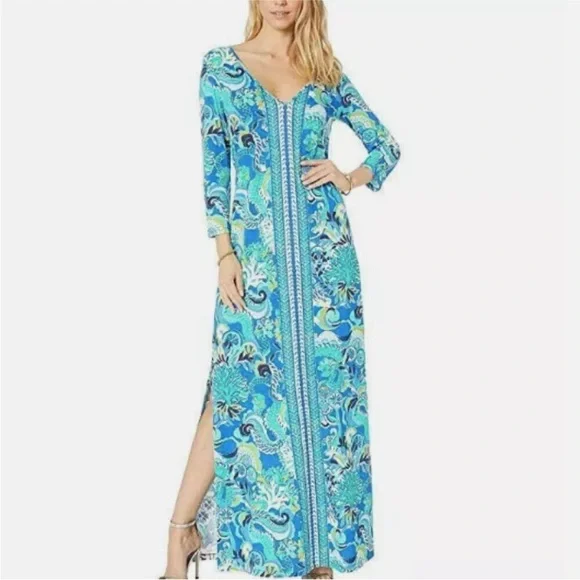 chinese dress ladies SERALINA UPF 50+ MAXI - SUNWASHED BLUE main image 0